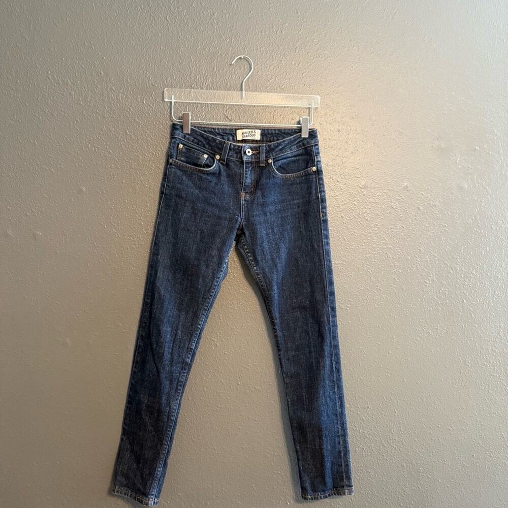 Naked & Famous Denim Women’s Boyfriend Jeans - Dark Blue Wash